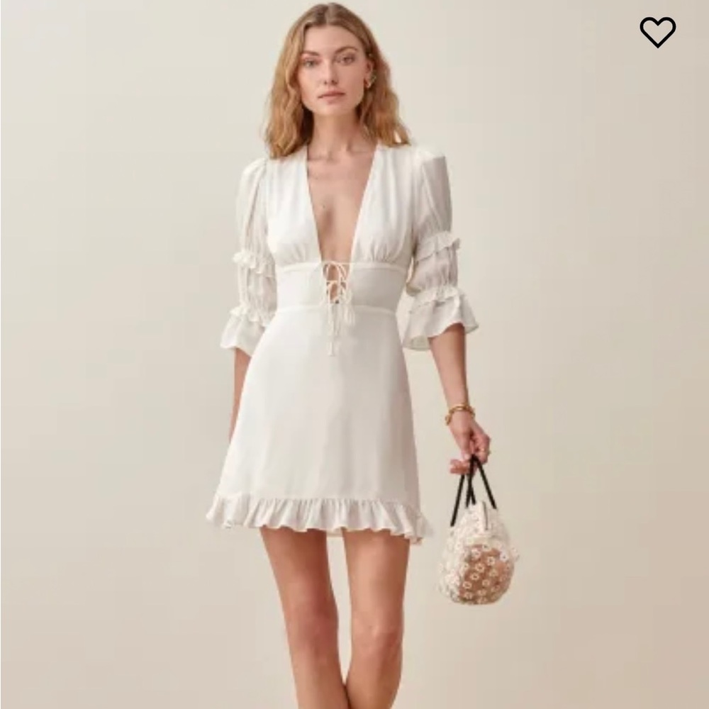 NWT Reformation Laurelei Dress Ivory - Size 8